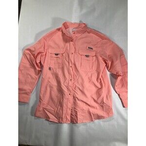 Columbia PFG Omni-shade Long Sleeve Coral Shirt Mens Large